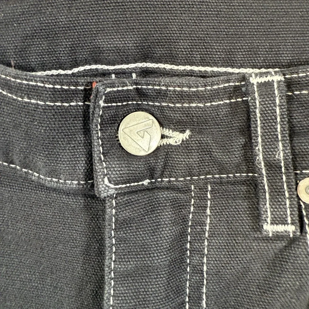 American Giant Jeans Mens 30x30 Charcoal Black Roughneck Stretch Canvas Straight